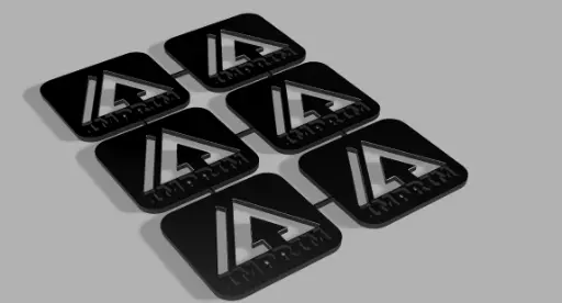 Lot de 6 plaquettes promotionnelles (Logo + Texte)